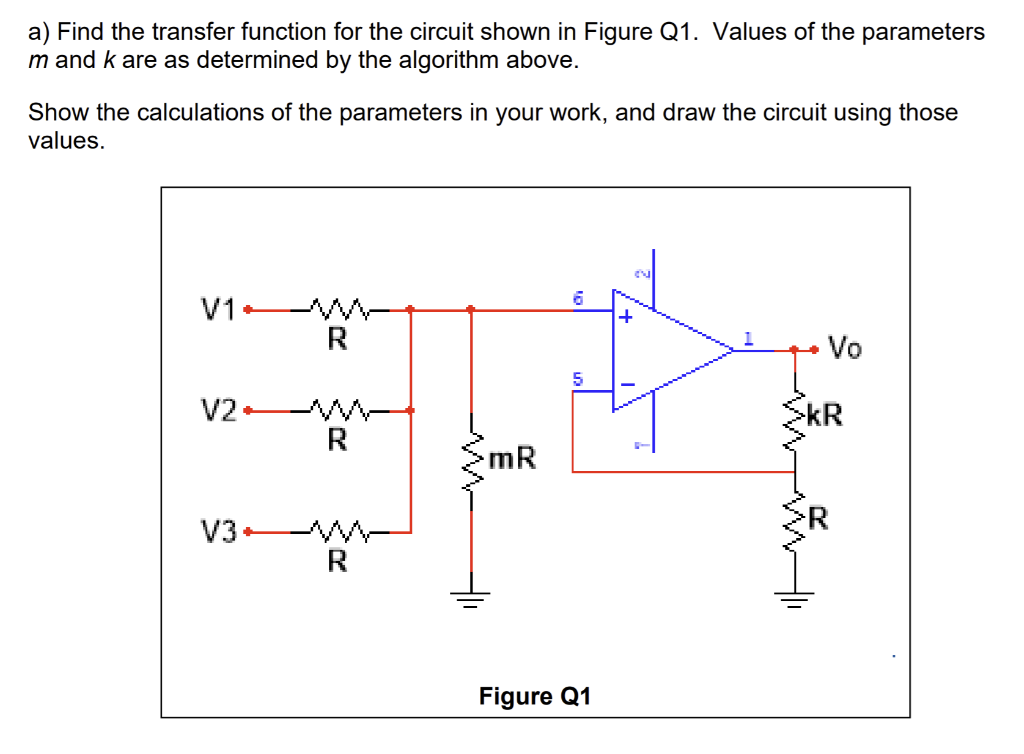 Solved a) Find the transfer function for the circuit shown | Chegg.com