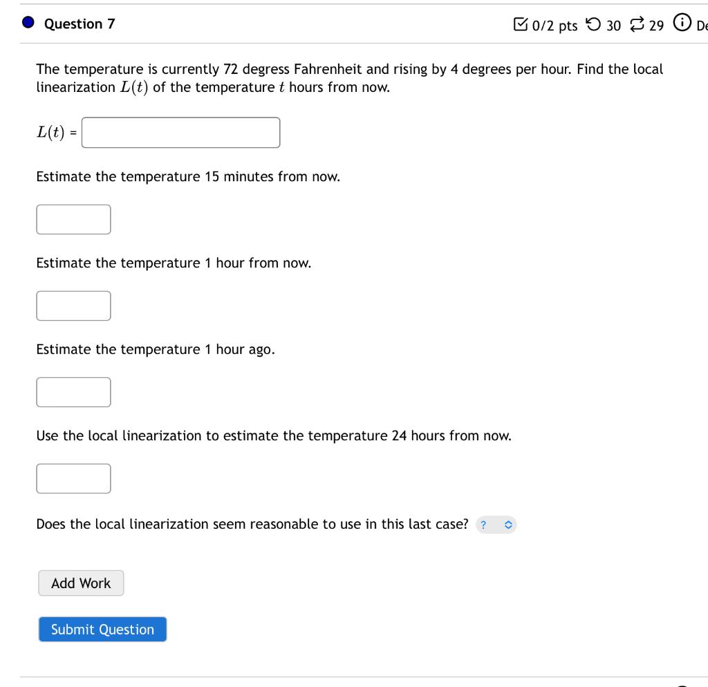 Solved The temperature is currently 72 degress Fahrenheit | Chegg.com
