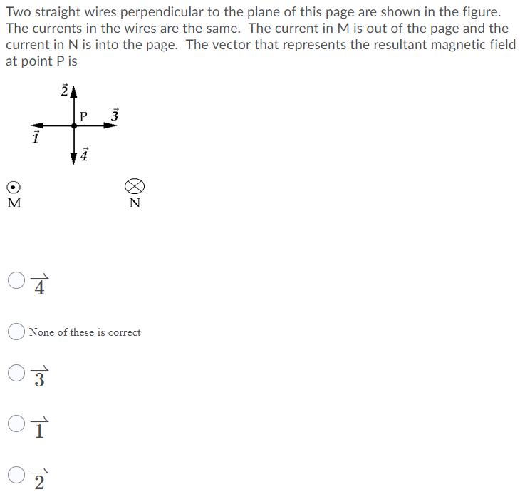 Solved Two straight wires perpendicular to the plane of this | Chegg.com