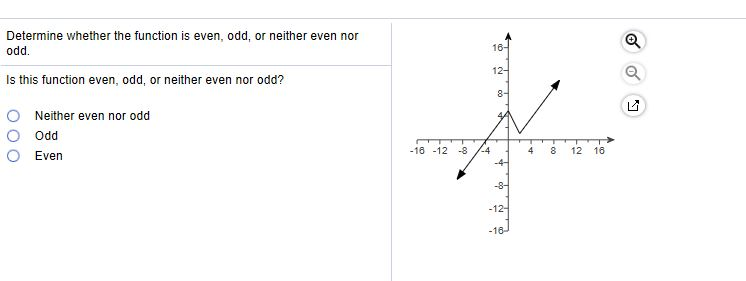 Solved Determine whether the function is even, odd, or | Chegg.com