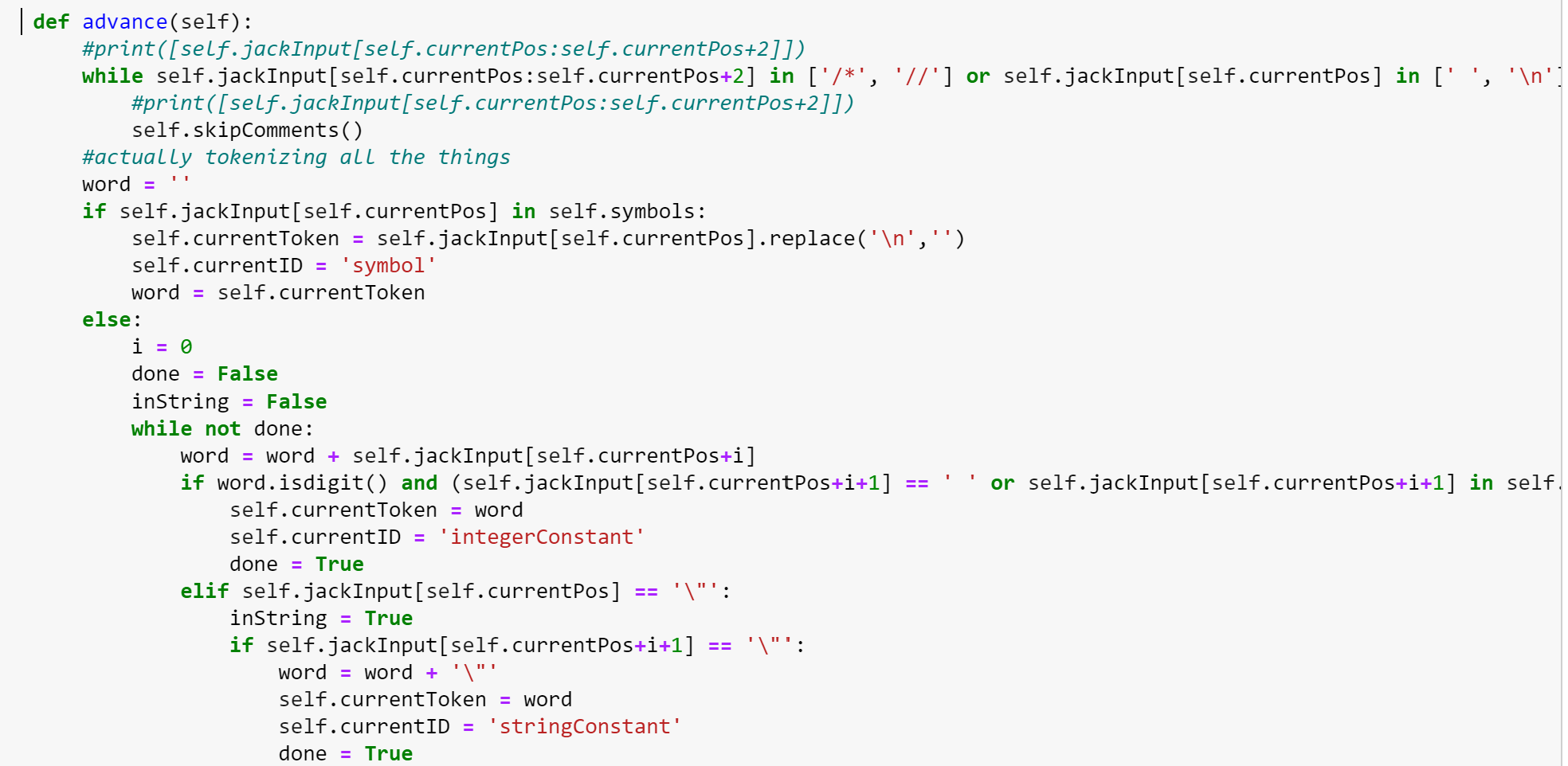 Solved ]: import os import sys class JackTokenizer: def | Chegg.com
