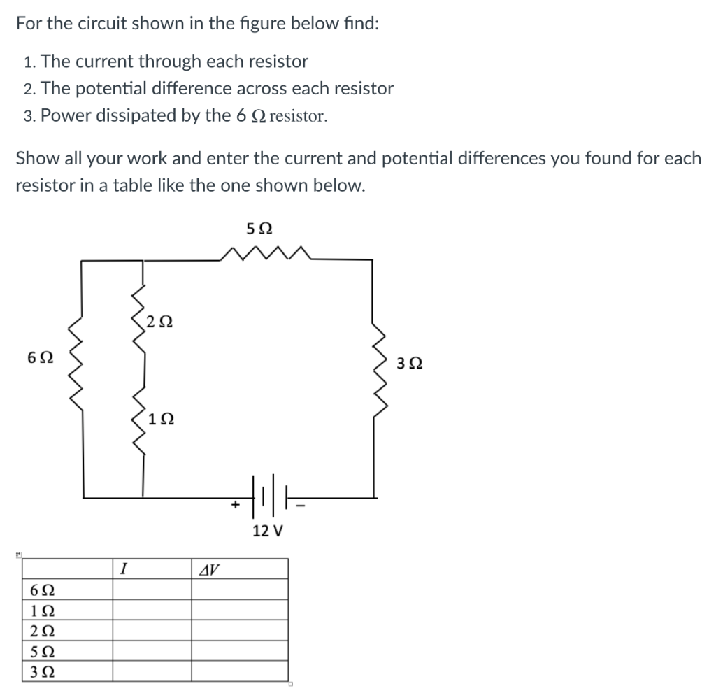 Solved For the circuit shown in the figure below find: 1. | Chegg.com