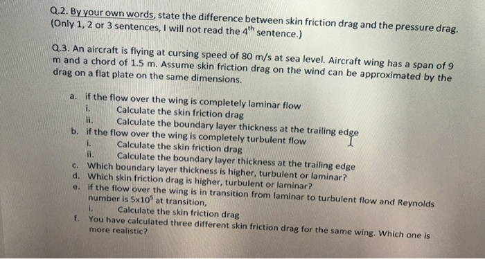 Difference Between Pressure Drag And Friction Drag