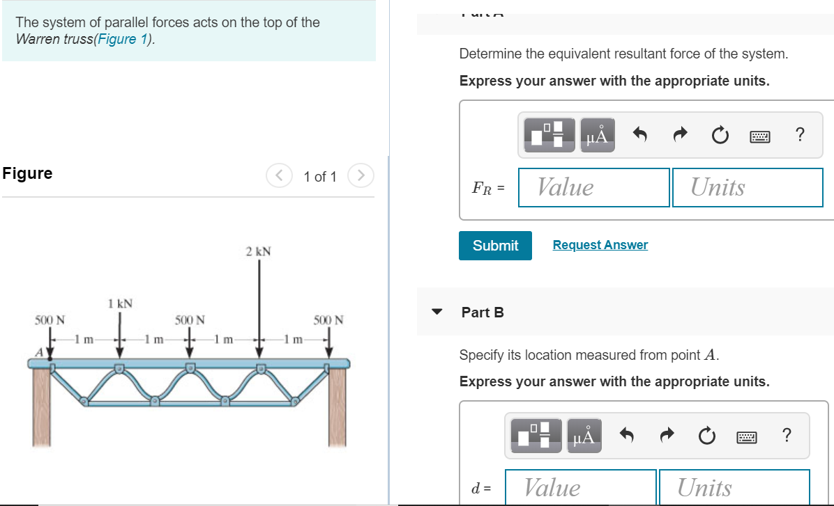 Solved The system of parallel forces acts on the top of the | Chegg.com