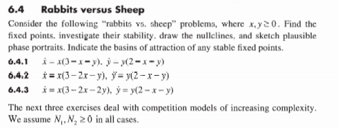 Solved 6.4 Rabbits versus Sheep Consider the following | Chegg.com