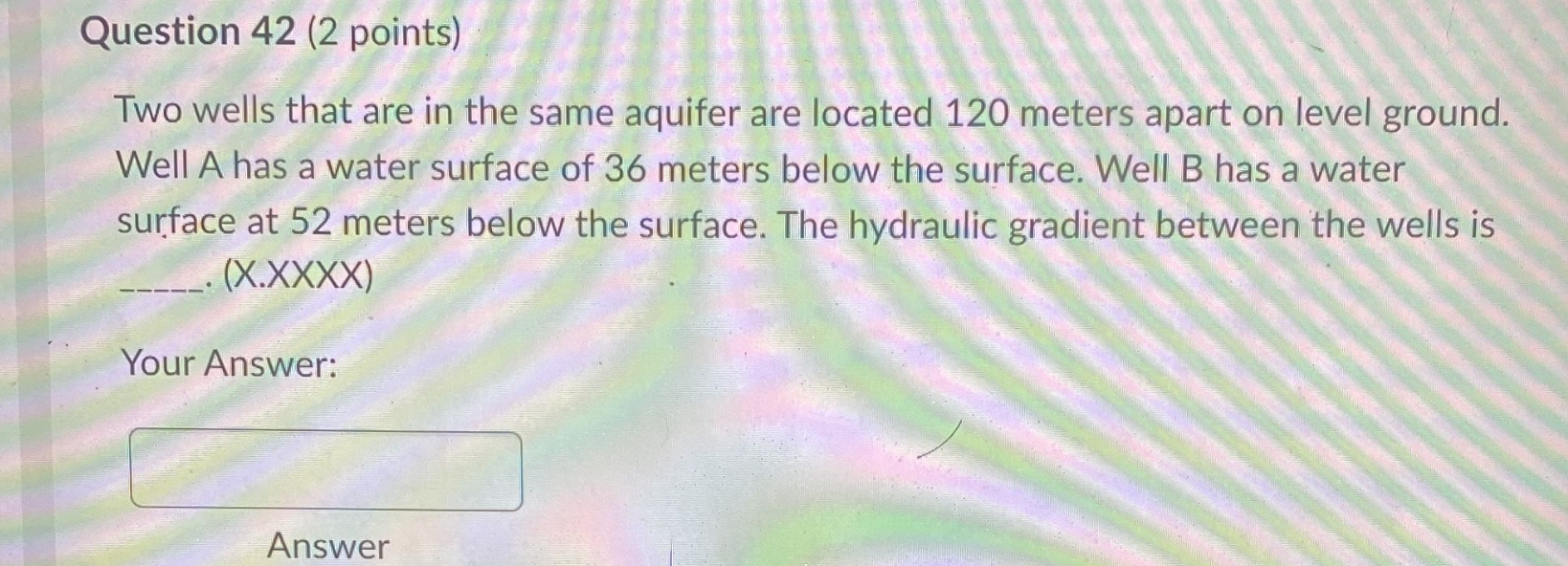 Solved Two wells that are in the same aquifer are located | Chegg.com