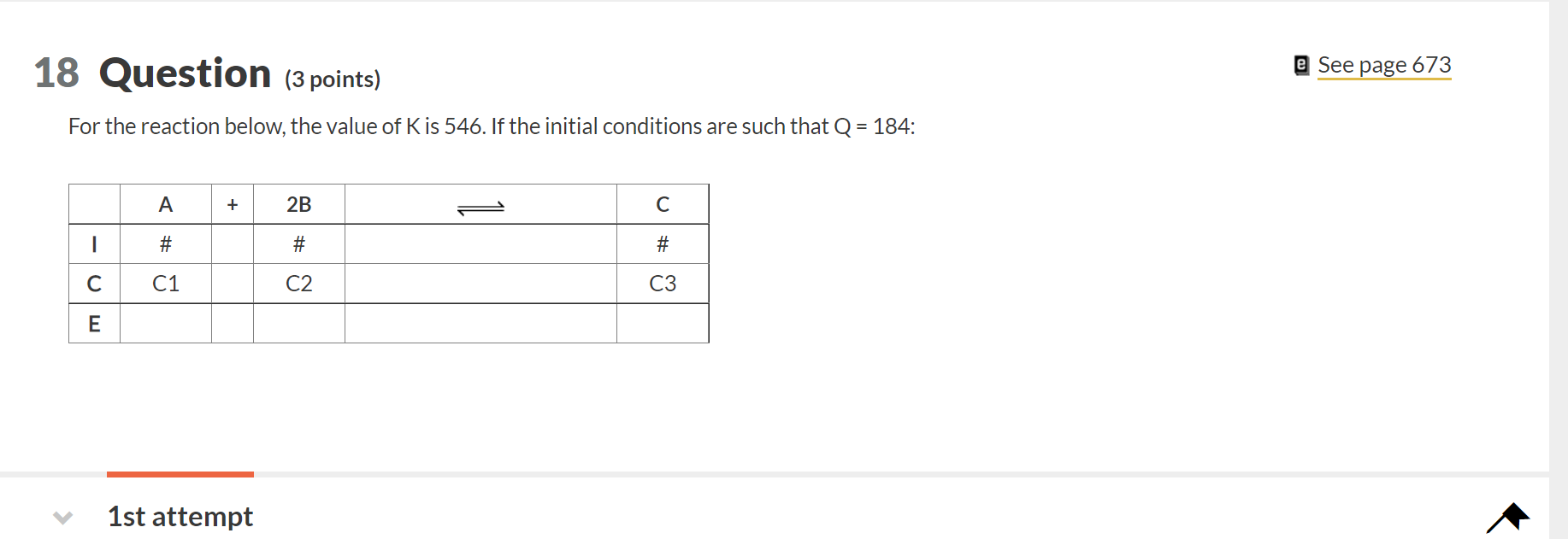 18 Question (3 points) e See page 673 For the | Chegg.com