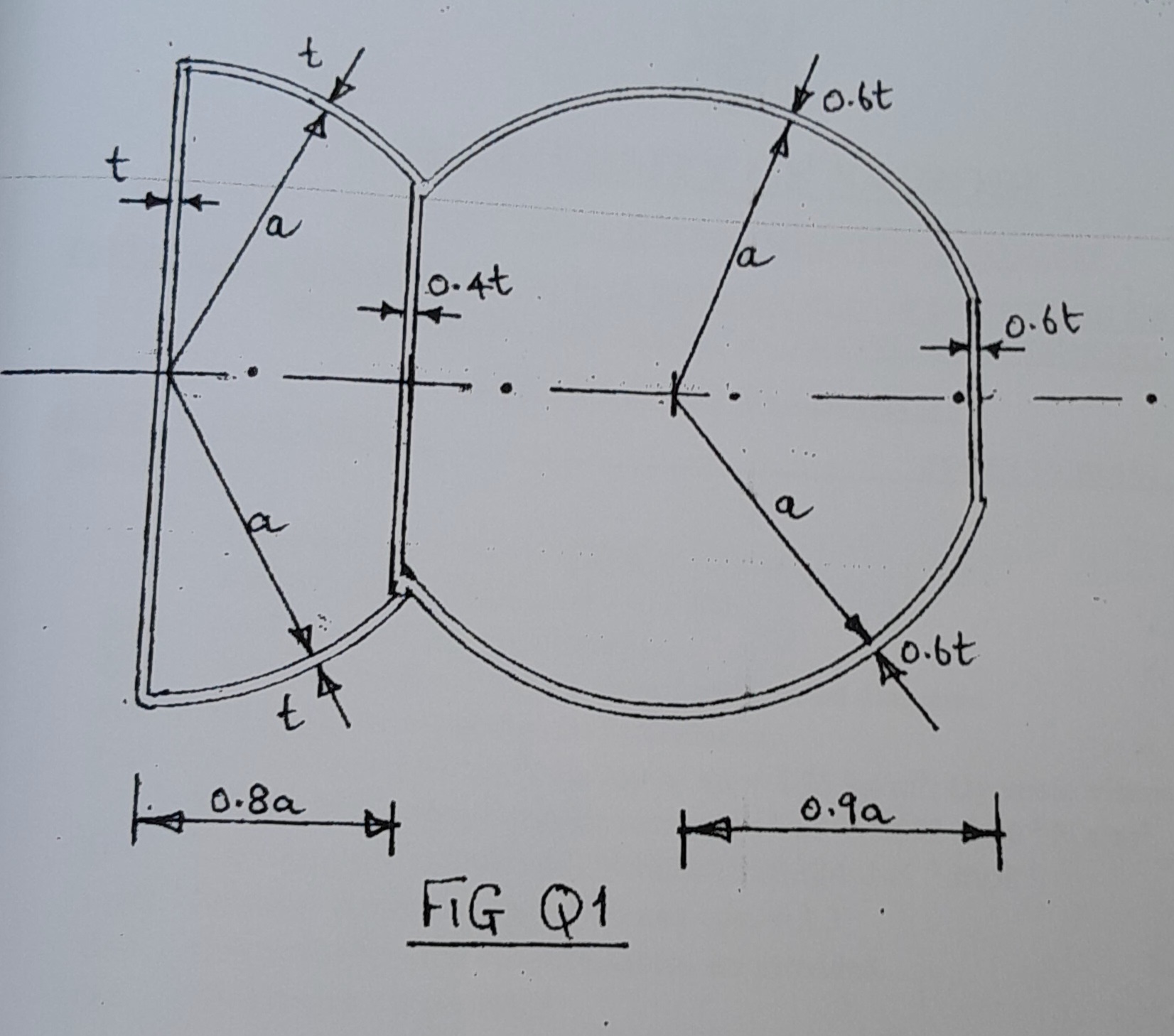 Solved Question 1 Fig Q1 shows a two-celled tube subjected | Chegg.com