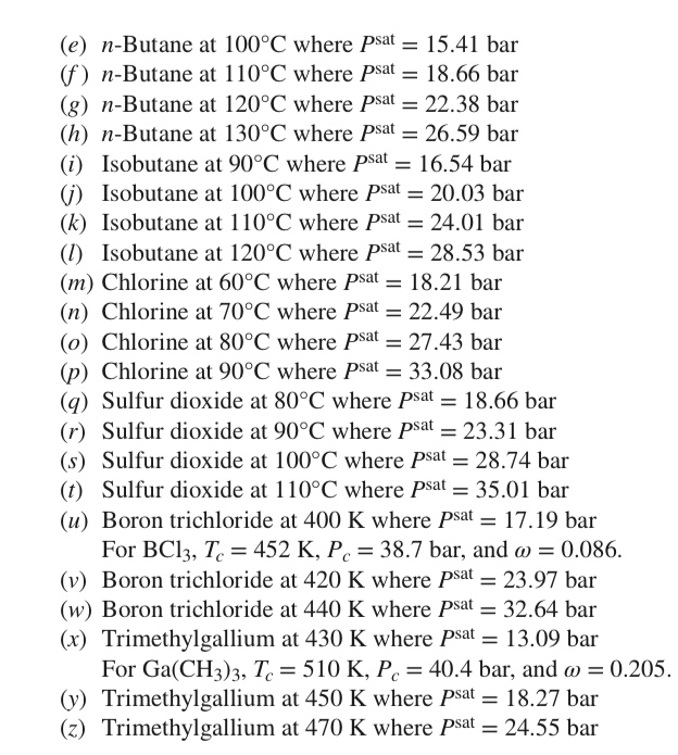 Solved 353. Calculate the molar volume of saturated liquid | Chegg.com