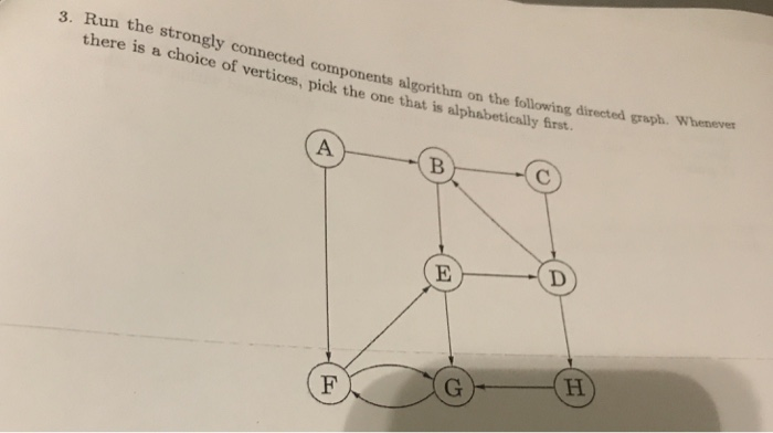 Solved 3. Run the strongly connected components algorithn on | Chegg.com