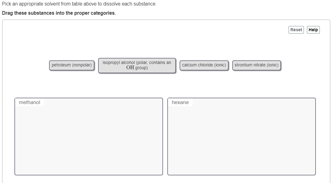 Solved Pick an appropriate solvent from table above to | Chegg.com