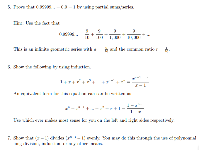 Solved 5 prove that 0 99999 0 5 1 by using partial chegg