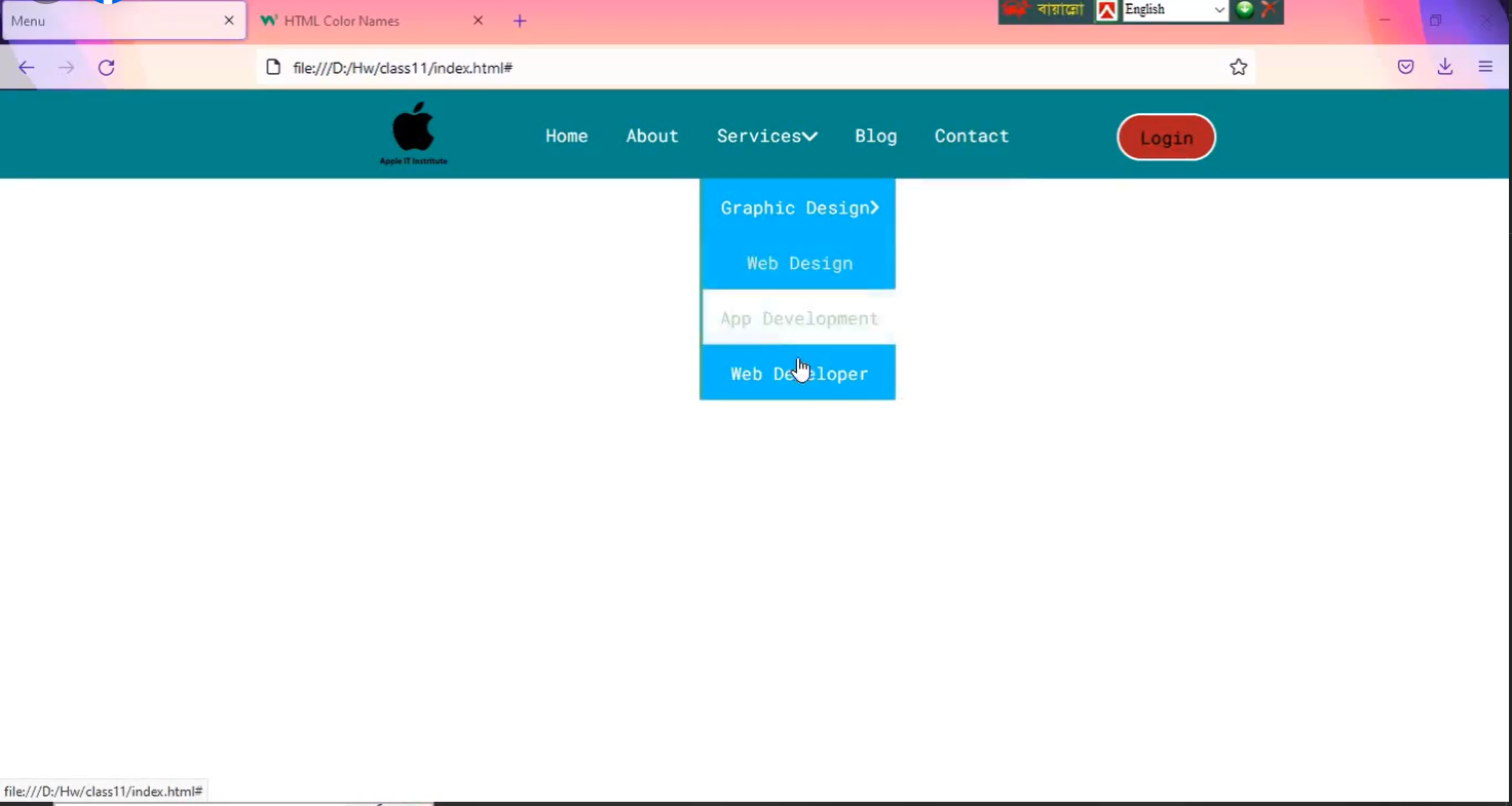 Solved **Create this type of Website front page sample by | Chegg.com