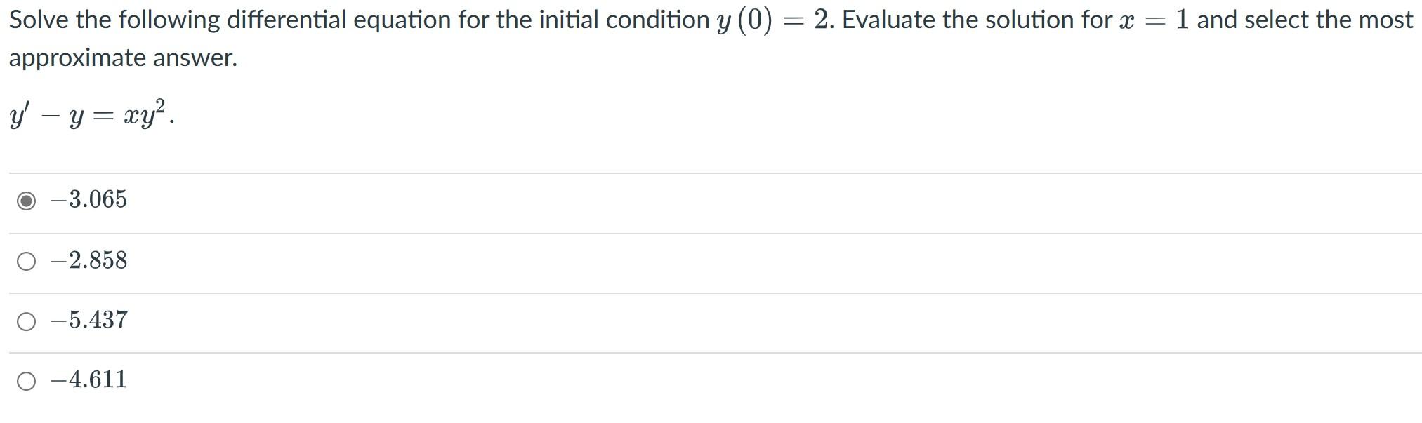 Solved Solve the following differential equation for the | Chegg.com