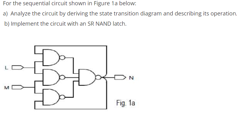 Solved For the sequential circuit shown in Figure 1a below: | Chegg.com