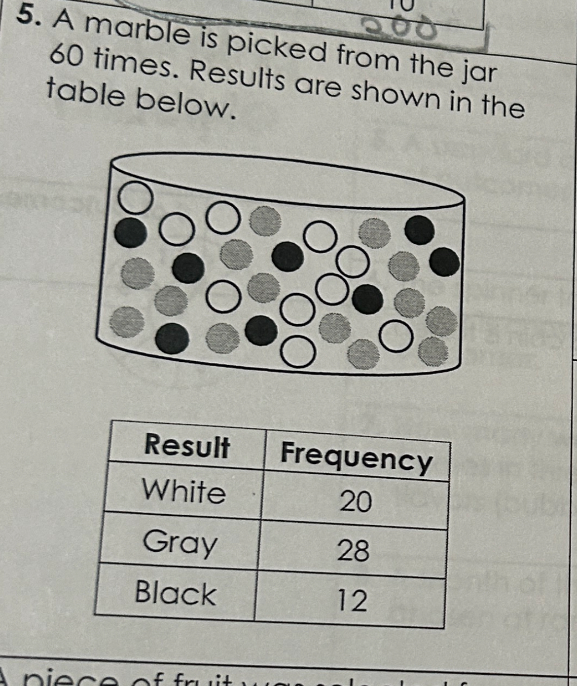 Solved Question:a)Theoretically, if a marble is chosen 150 | Chegg.com