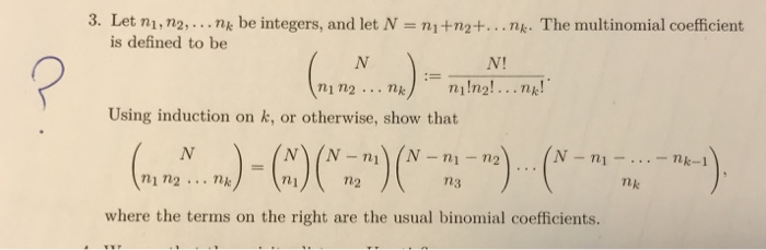 Solved Let ni, n2, . . . nk be integers, and let N = ni | Chegg.com
