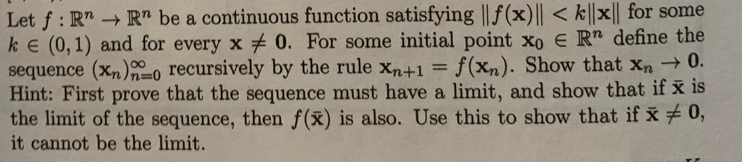 Solved Let F R → R™ Be A Continuous Function Satisfying