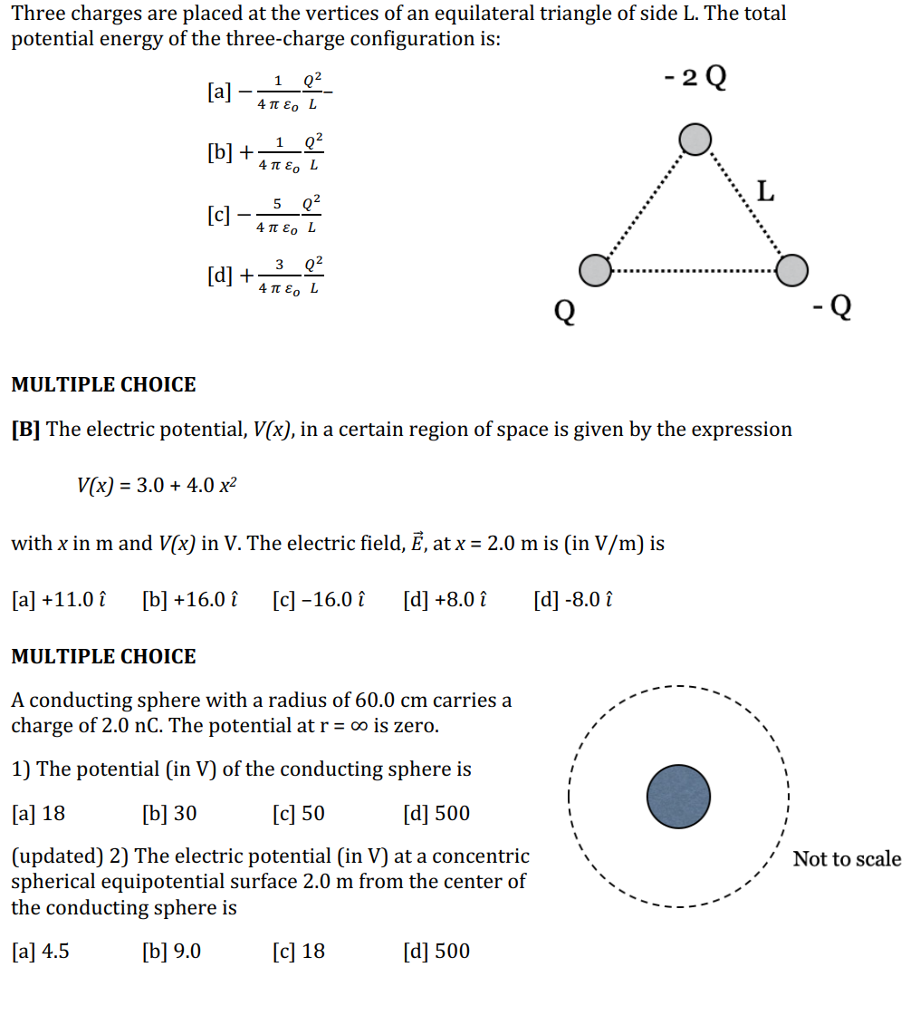 Solved Three Charges Are Placed At The Vertices Of An Equ Chegg Com