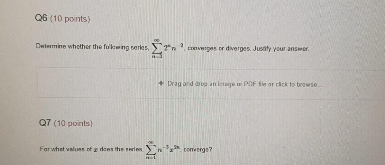 Solved Q6 (10 points) OO Determine whether the following | Chegg.com