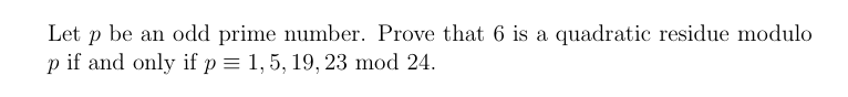 Solved Let P Be An Odd Prime Number Prove That 6 Is A