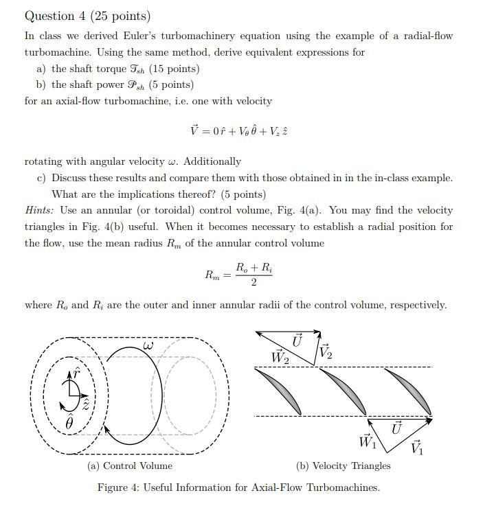 Solved Question 4 (25 points) In class we derived Euler's