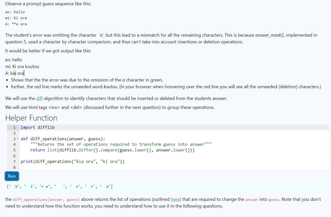 Solved Observe a prompt guess sequence like this: en: hello | Chegg.com