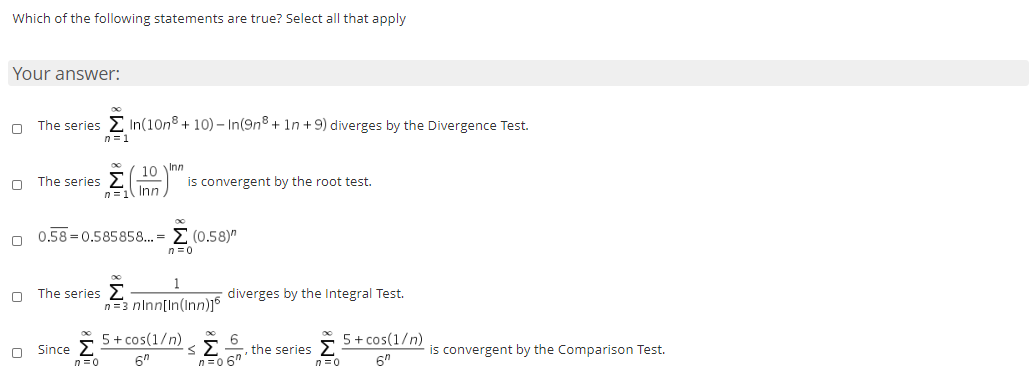 Solved Which of the following statements are true? Select | Chegg.com