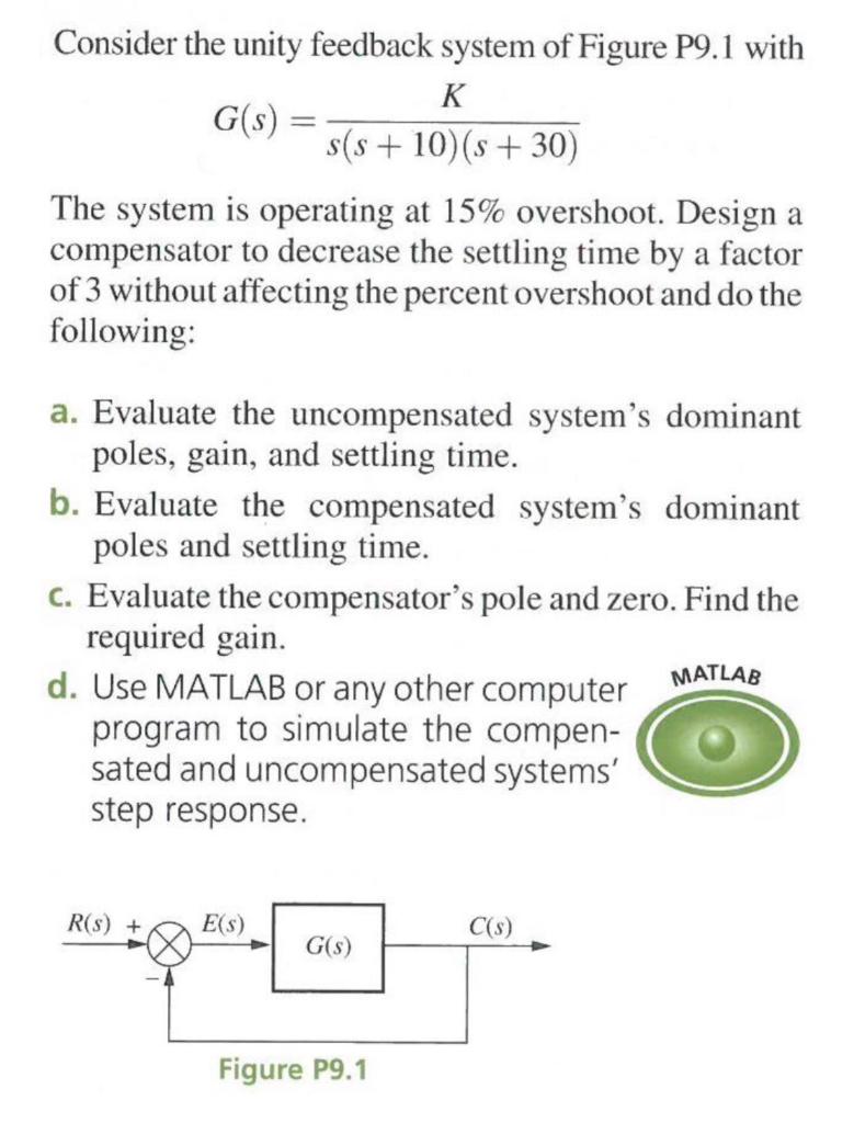 Consider The Unity Feedback System Of Figure P9.1 | Chegg.com