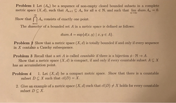 solved-problem-1-let-an-be-a-sequence-of-non-empty-closed-chegg