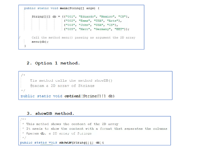 Solved Write a Java program to manage (display, add, remove, | Chegg.com