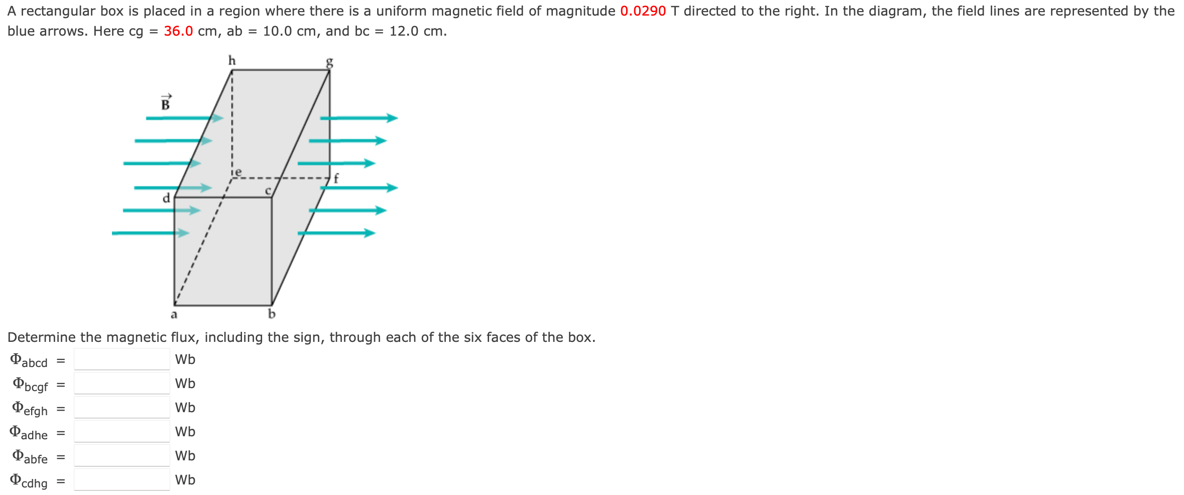 Solved A rectangular box is placed in a region where there | Chegg.com