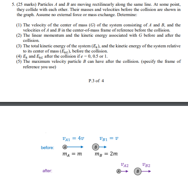 Solved 5. (25 Marks) Particles A And B Are Moving | Chegg.com