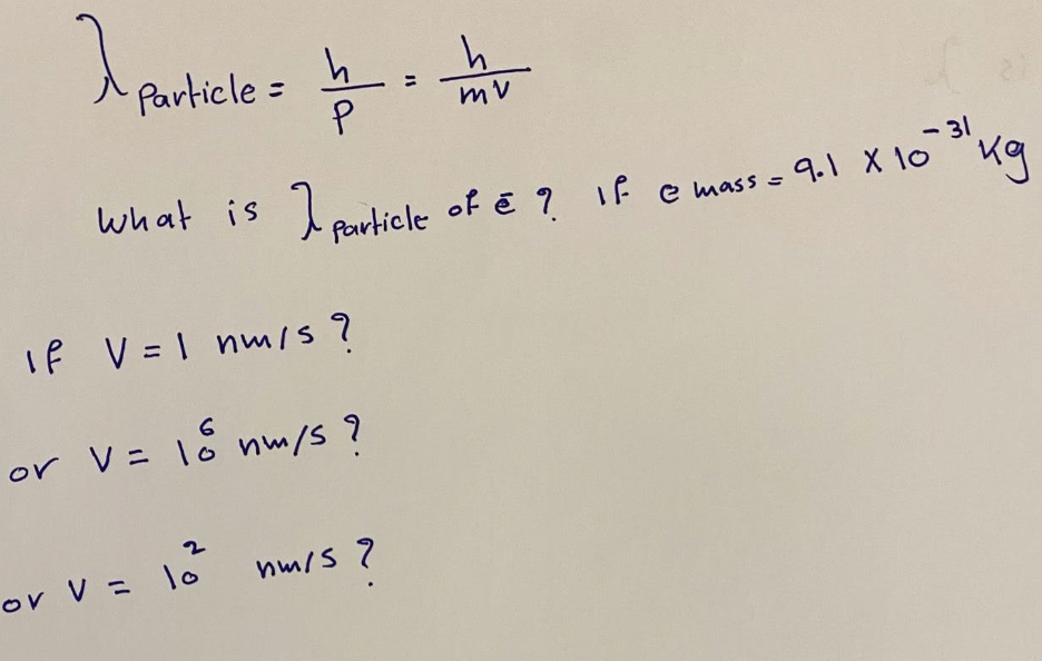 Solved Particle Of E A Particles H Particle H Mv P 31 Chegg Com