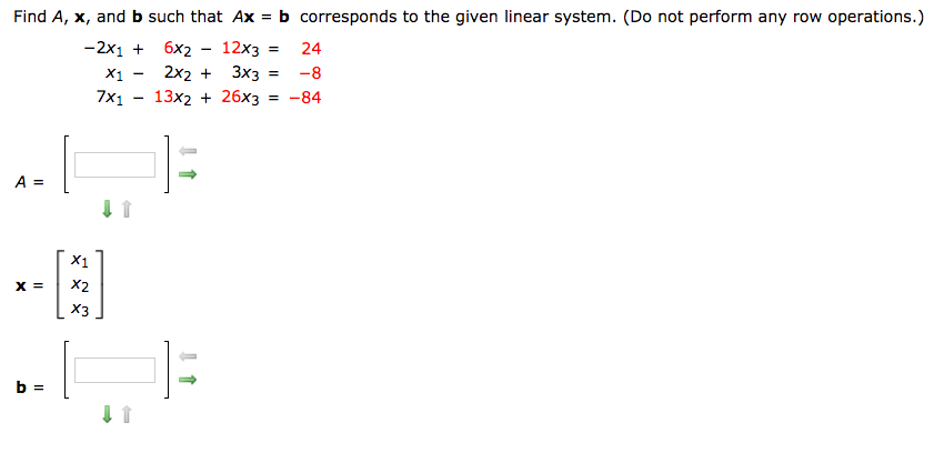 Solved Find A, X, And B Such That Ax B Corresponds To The | Chegg.com