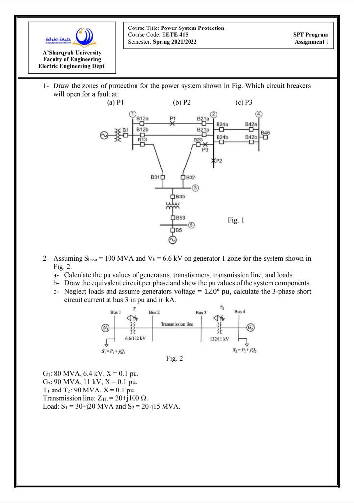 Solved Course Title Power System Protection Course Code