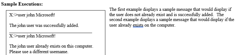 Solved Create A Batch File Named User.bat. The Batch File | Chegg.com