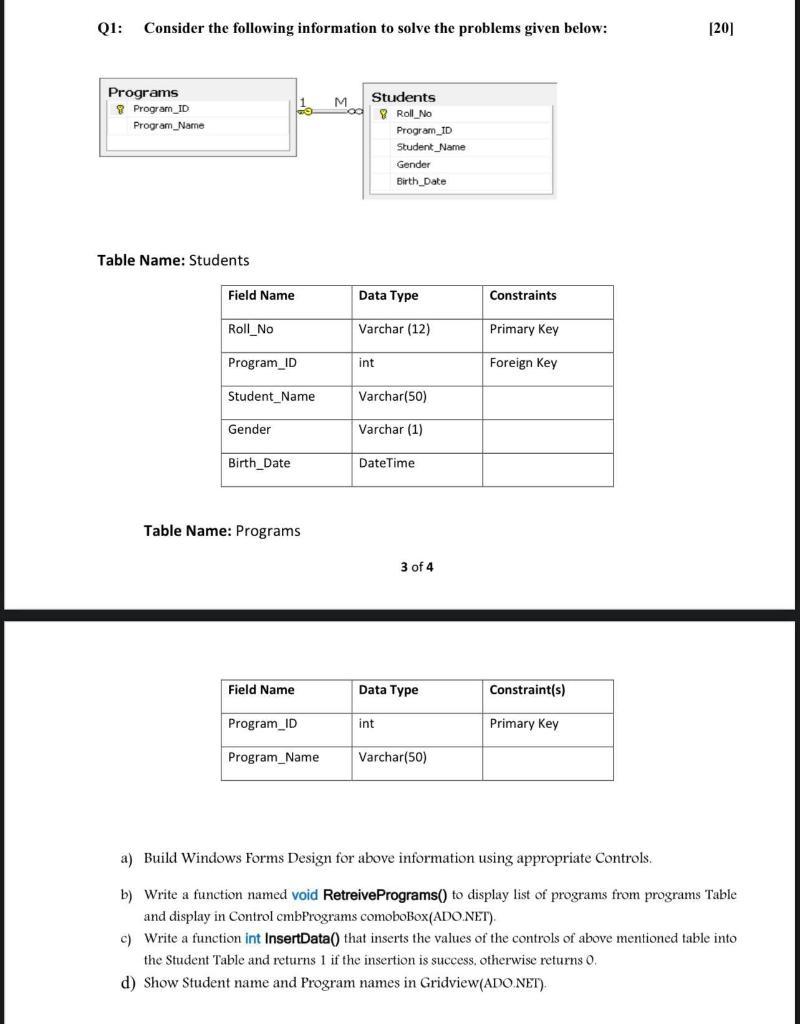 Solved Q1: Consider The Following Information To Solve The | Chegg.com