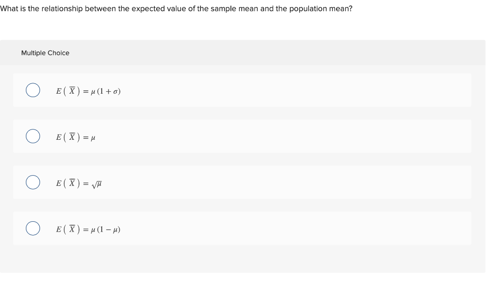 Solved What is the relationship between the expected value | Chegg.com