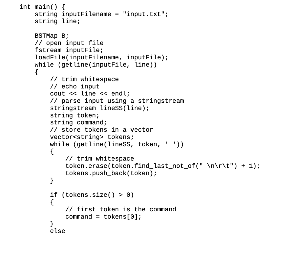 Overview • In the source code file provided: complete | Chegg.com