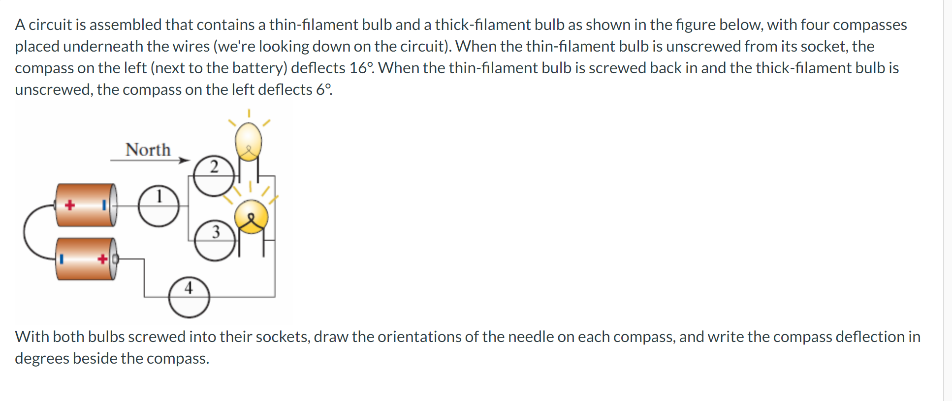 Solved A Circuit Is Assembled That Contains A Thin-filament | Chegg.com