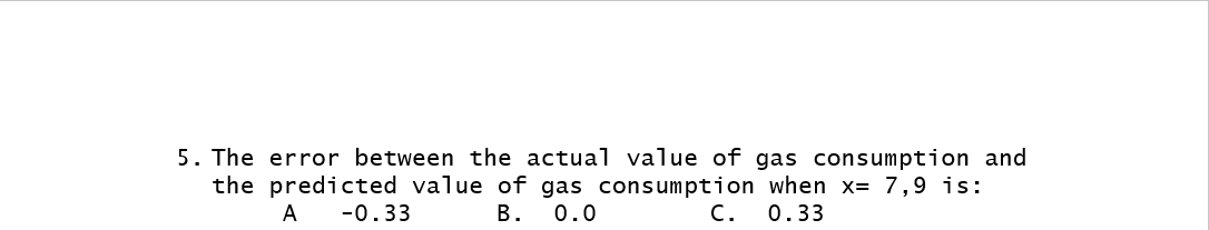 Solved 5. The error between the actual value of gas | Chegg.com