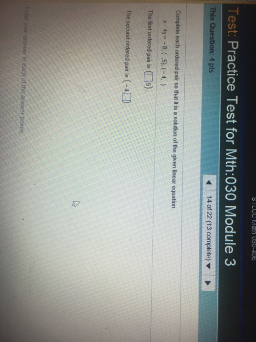 Solved LCC Math 080-406 Test: Practice Test for Mth:030 | Chegg.com
