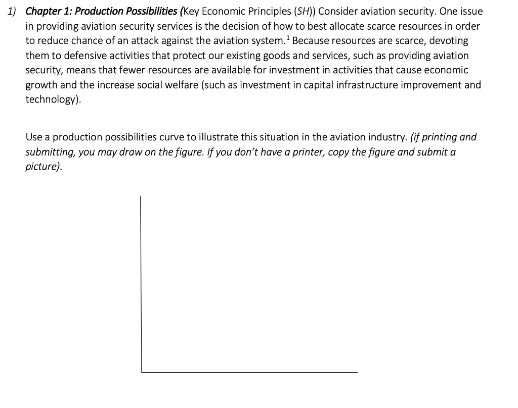 Solved 1) Chapter 1: Production Possibilities (Key Economic | Chegg.com