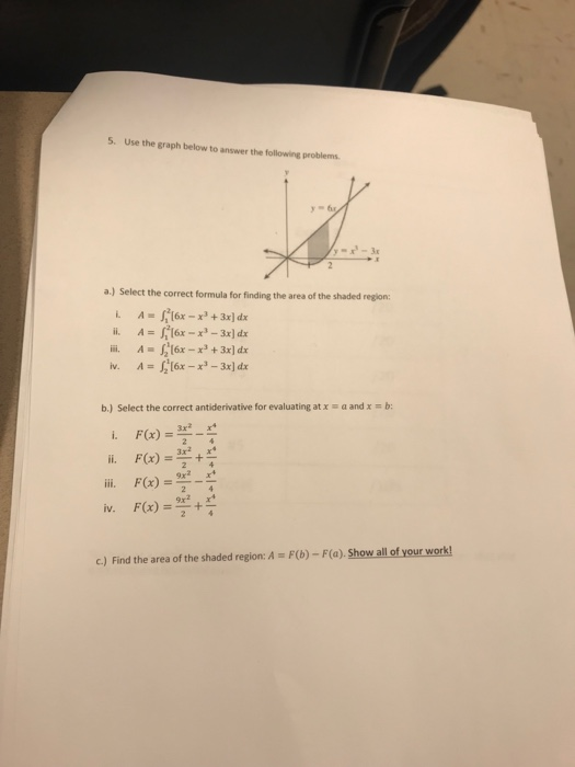 Solved S. Use the graph below to answer the following | Chegg.com
