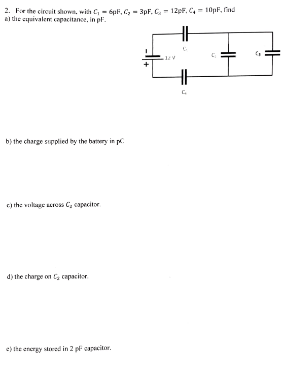 Solved Please include the formulae I need to solve all parts | Chegg.com