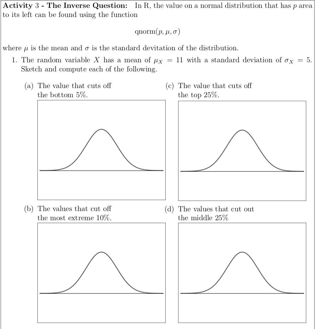 Solved Activity 3 The Inverse Question In R The Value Chegg Com