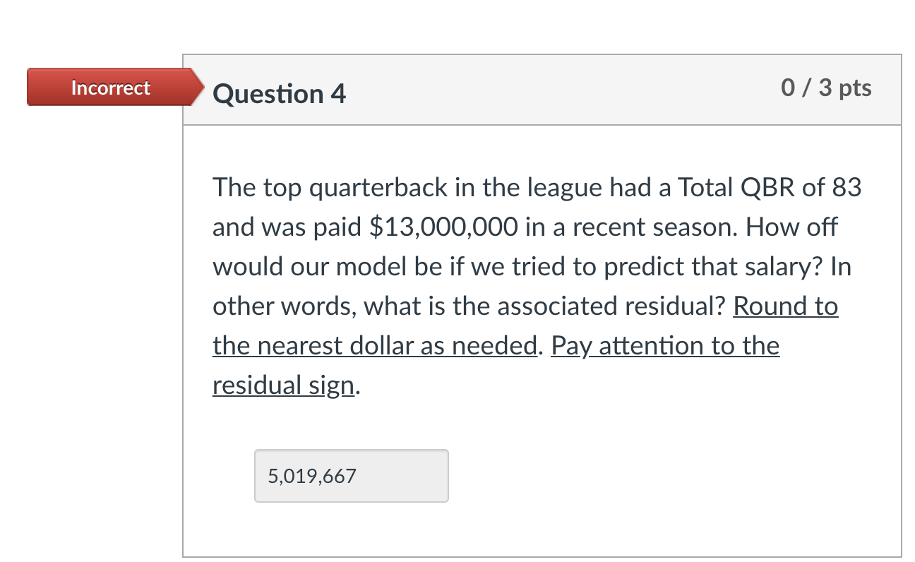 Solved The average salary for the 30 top quarterbacks in a | Chegg.com
