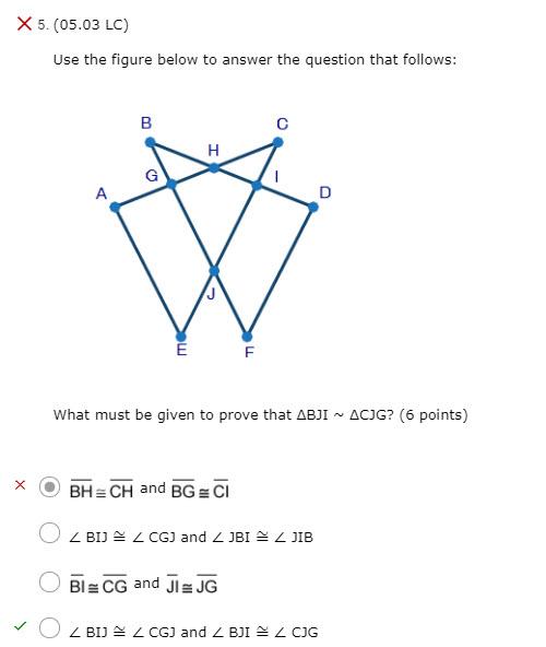 Solved X 5.(05.03 LC) Use the figure below to answer the | Chegg.com