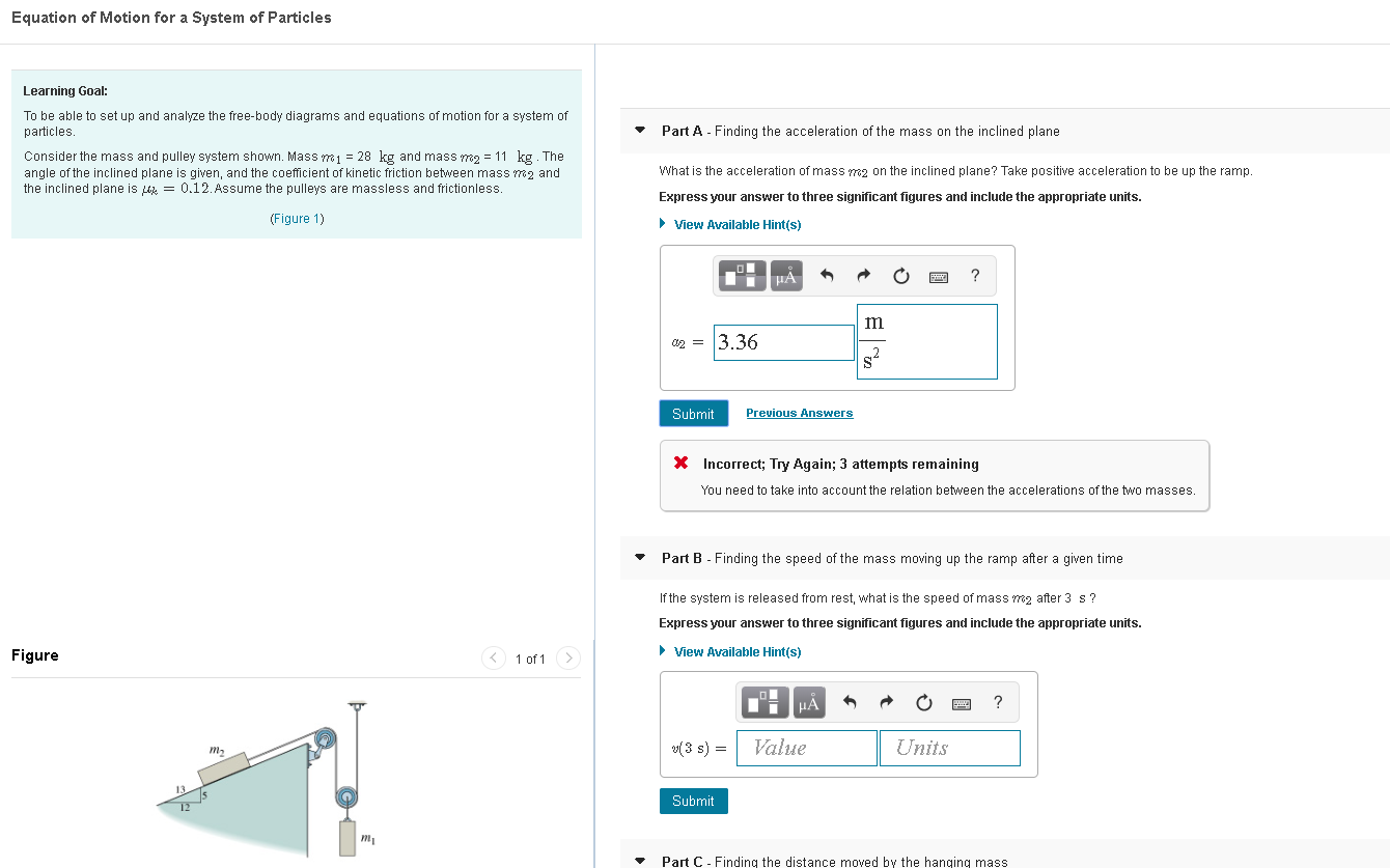 Solved Equation of Motion for a System of Particles Learning | Chegg.com